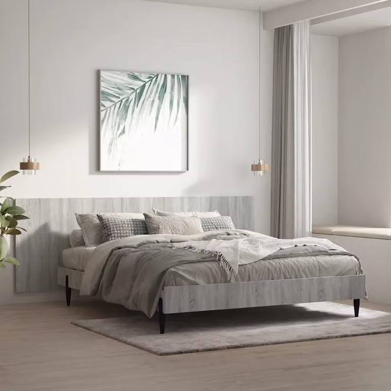Testiera Letto vidaXL in Legno Ingegnerizzato Grigio, L 240 x H 80 x P 1,5 cm