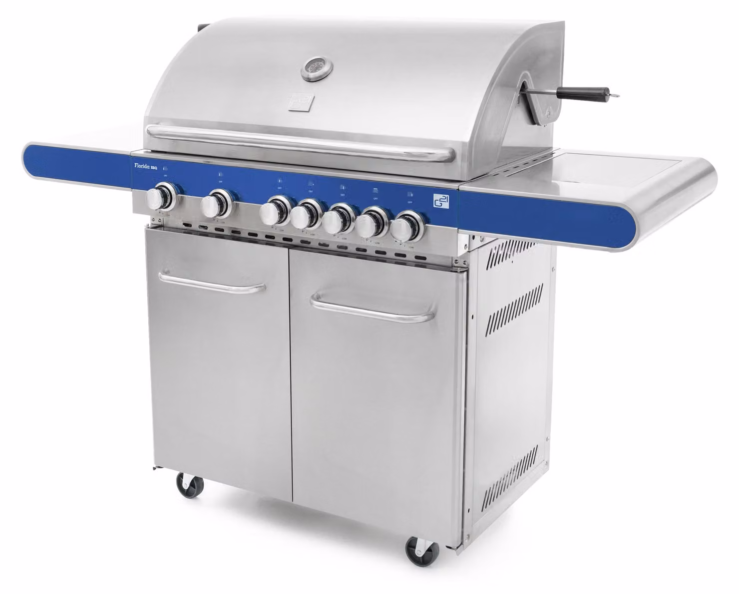 G21 Florida BBQ Griglia a gas linea Premium, 7 bruciatori + riduttore di pressione in omaggio