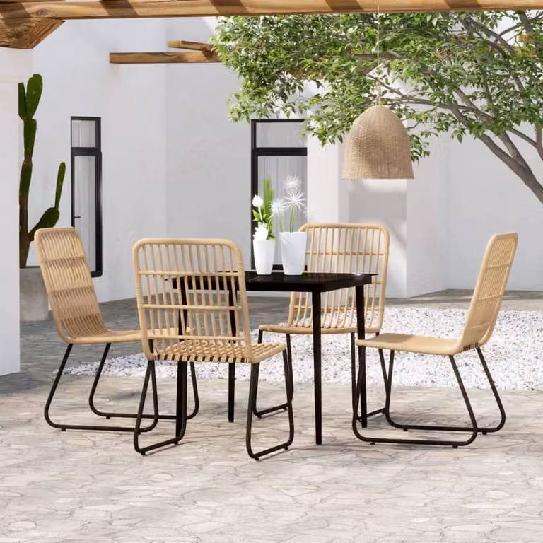 The Living Store Set da pranzo da giardino in rovere da 5 pezzi