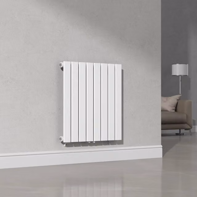 Termosifone ad acqua calda a pannello singolo con elementi piatti neu.haus, Bianco, 60 x 60 cm – 1