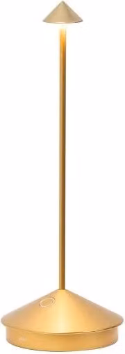 Lampada da tavolo a LED Pina Pro Zafferano Oro/Ottone ricaricabile, dimmerabile e con controllo touch, IP54