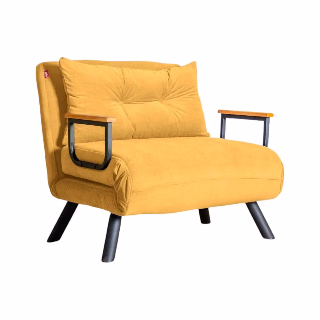 Poltroncina Reclinabile Keoni DMORA Gialla con Braccioli L: 60 cm, P: 78 cm, H: 78 cm – 2