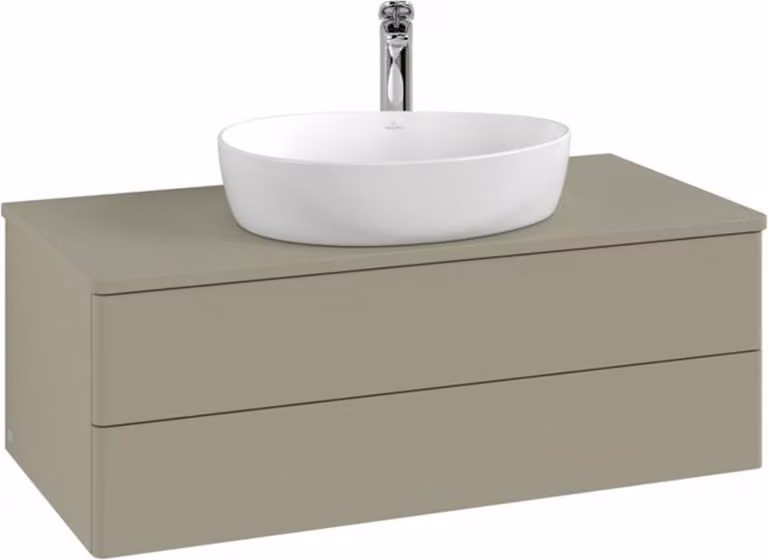 V&B Mobiletto senza struttura frontale - illuminazione Antao 100x36x50cm, HL, WBP Lac, wh. m Lac