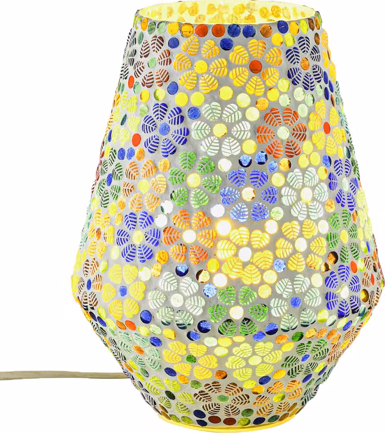 Boho Deco Lampada da comodino Tavolo da notte Mosaico di vetro Lampada di illuminazione
