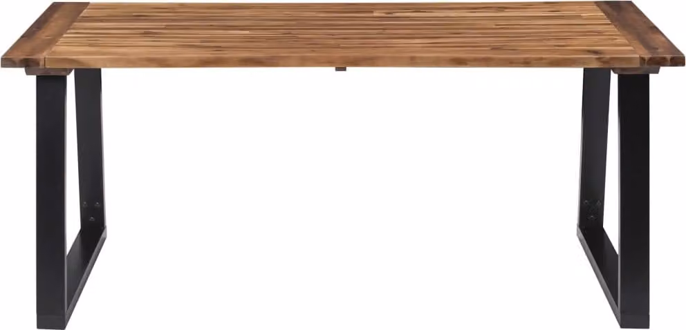 Tavolo da Pranzo in Legno Massello di Acacia 180x90 cm