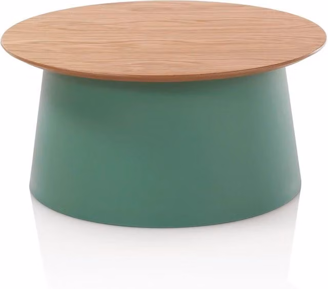 Tavolino rotondo MARUS-B AQA DESIGN verde con finitura opaca