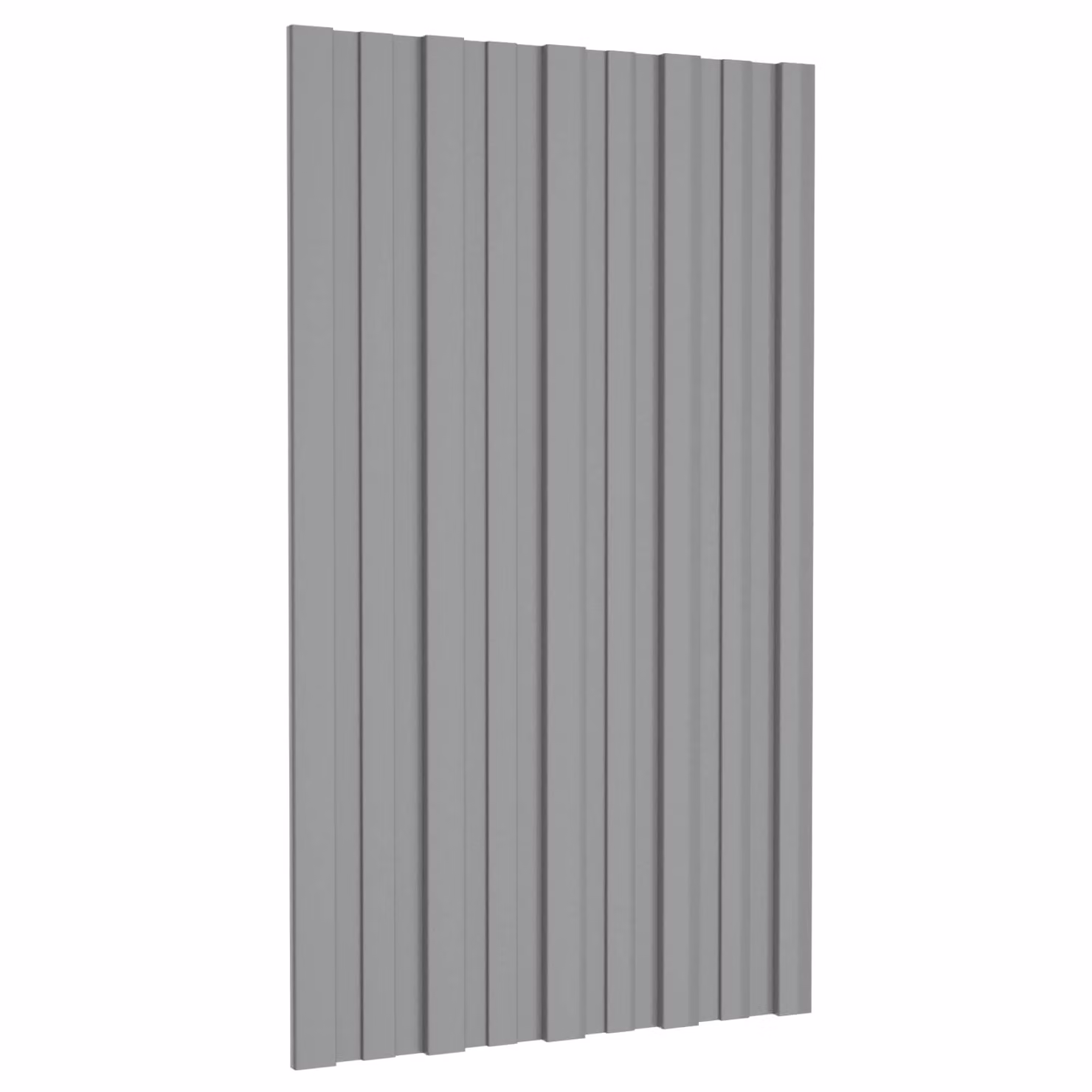 Set di 12 pannelli per tetto vidaXL in acciaio zincato grigio L 80 cm x P 45 cm