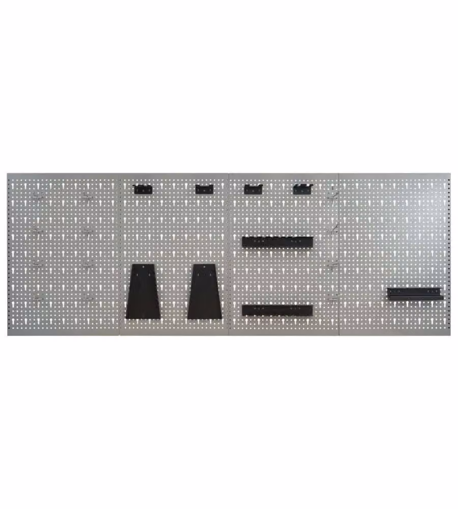 Pannelli per Utensili a Parete 4 pz 40x58 cm Acciaio