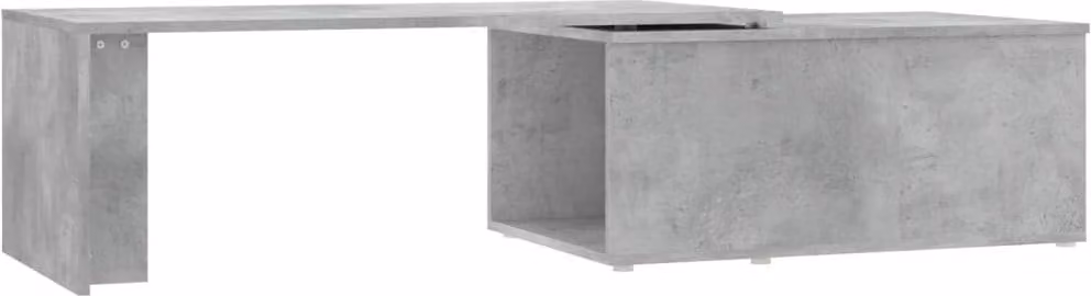 Tavolino Salotto Grigio Cemento 150x50x35 cm Legno Multistrato