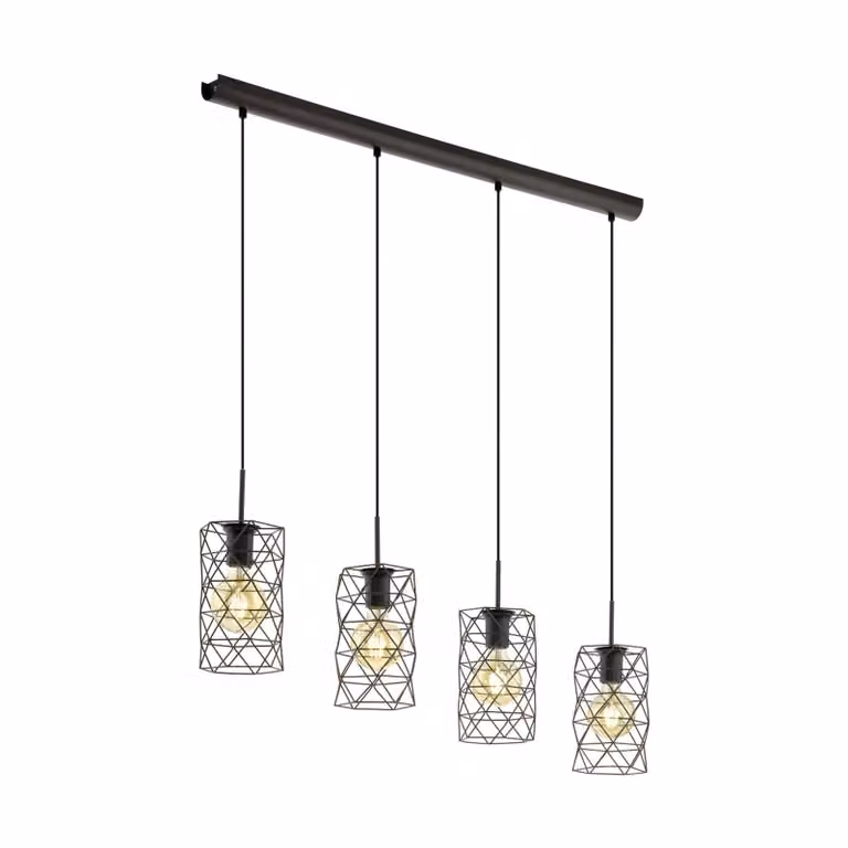 EGLO lampada a sospensione ESTEVAU 4 x 60 W marrone 97066