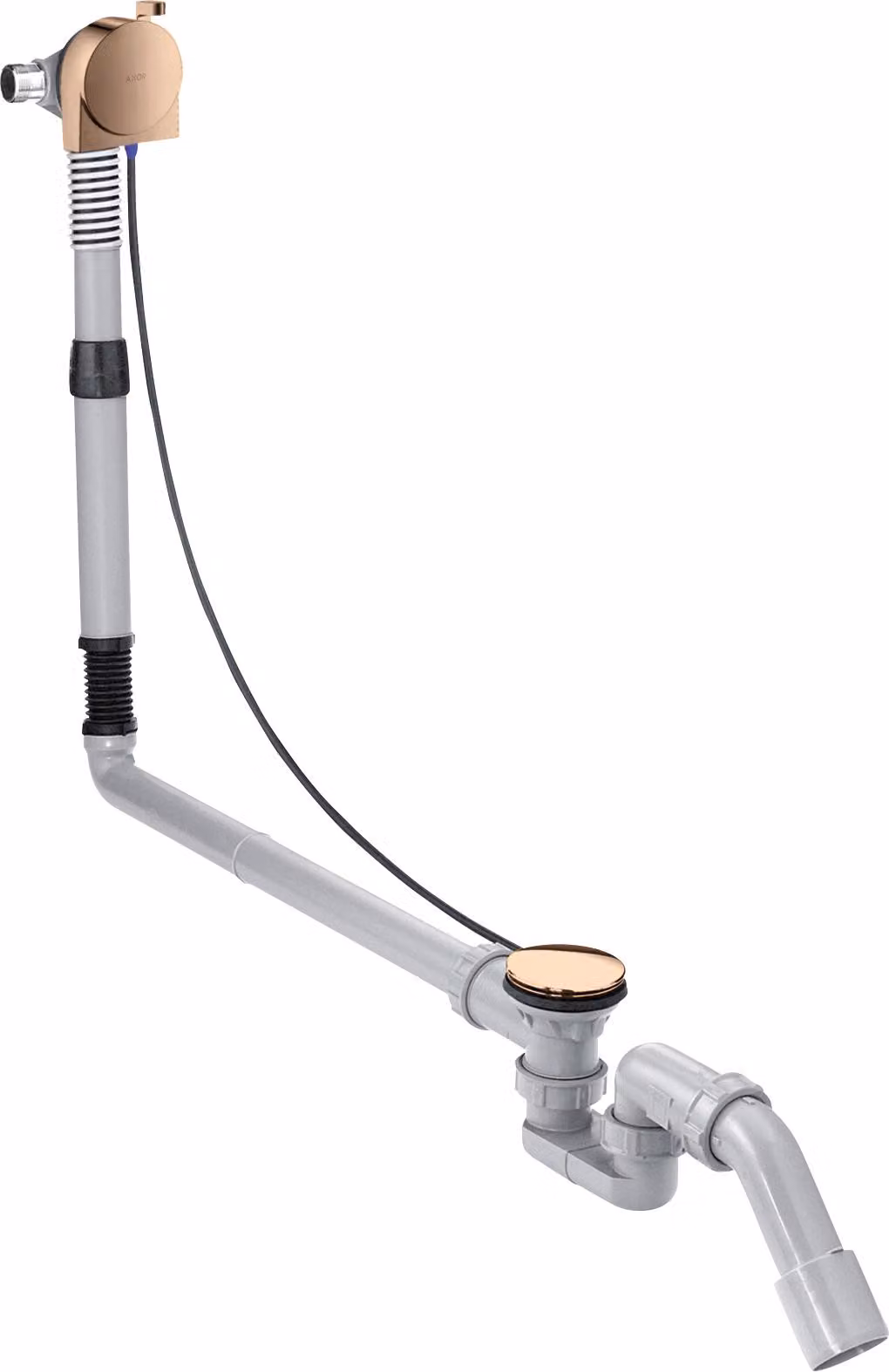 hansgrohe AXOR Flexaplus S set complet, garniture de vidage et de trop-plein, pour baignoires spéciales, 58317300, 58317300