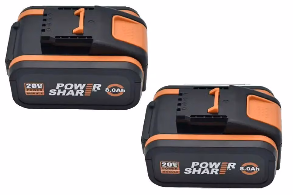 Batterie, 20V, capacità 8000mAh, compatibili con Worx 8AhX2