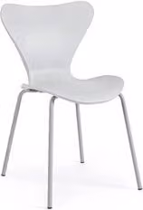 Sedia Tessa Bizzotto Grigio e Bianco in Plastica Opaca Design Moderno