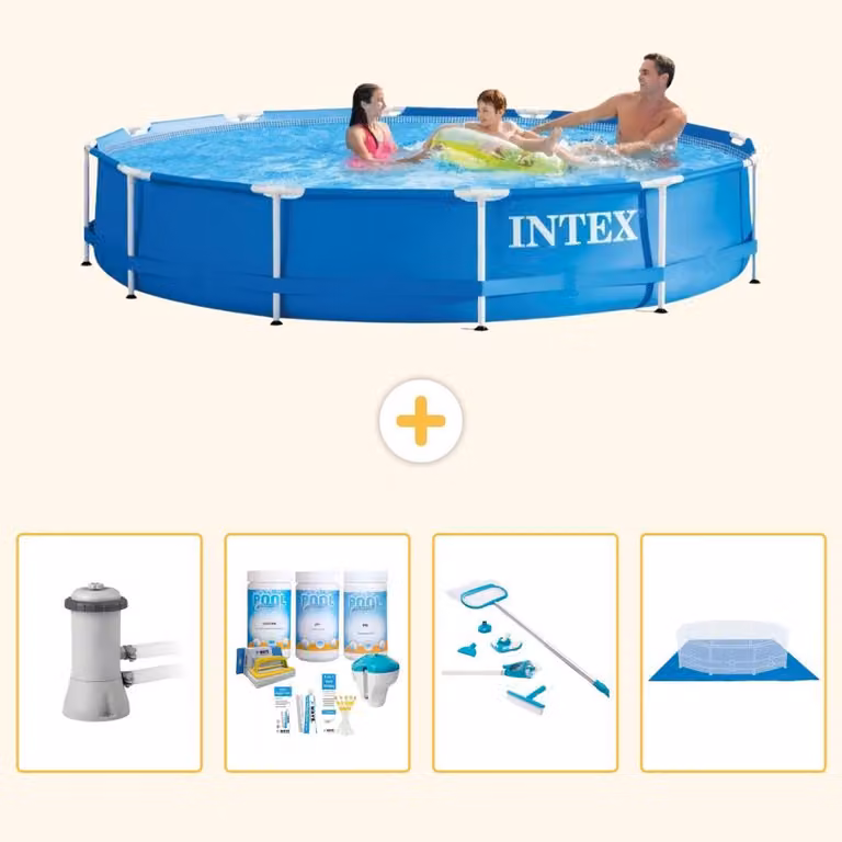 Piscina fuori terra a struttura - 366x76 cm - 5 pezzi - Modello S21028