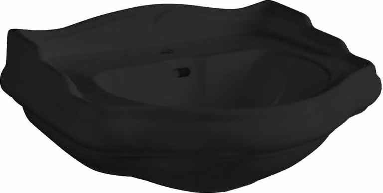 Lavabo in Vetroceramica RETRO 56x46,5 cm, nero opaco
