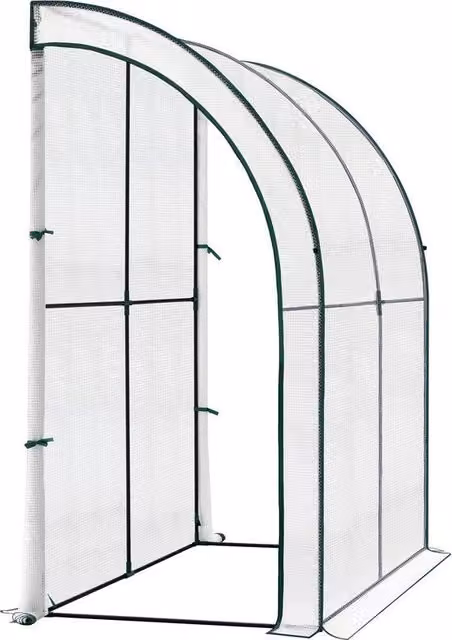 Serra per orto Tumex in policarbonato e acciaio bianca con porticina a rotella L: 200 cm, P: 100 cm, H: 210 cm