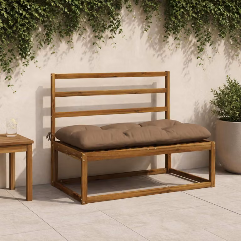Cuscino per panchina vidaXL VIANEN in poliestere, resistente ai raggi UV con rivestimento lavabile, Tortora