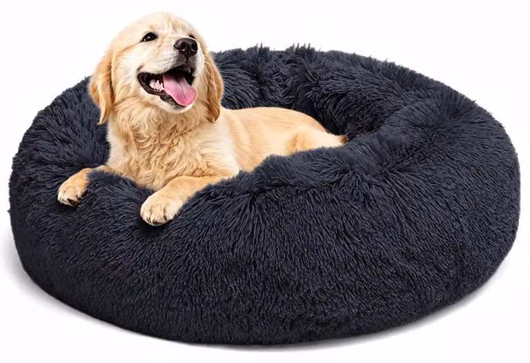 Omgoods - Cuccia a forma di ciambella per cani e gatti, lavabile