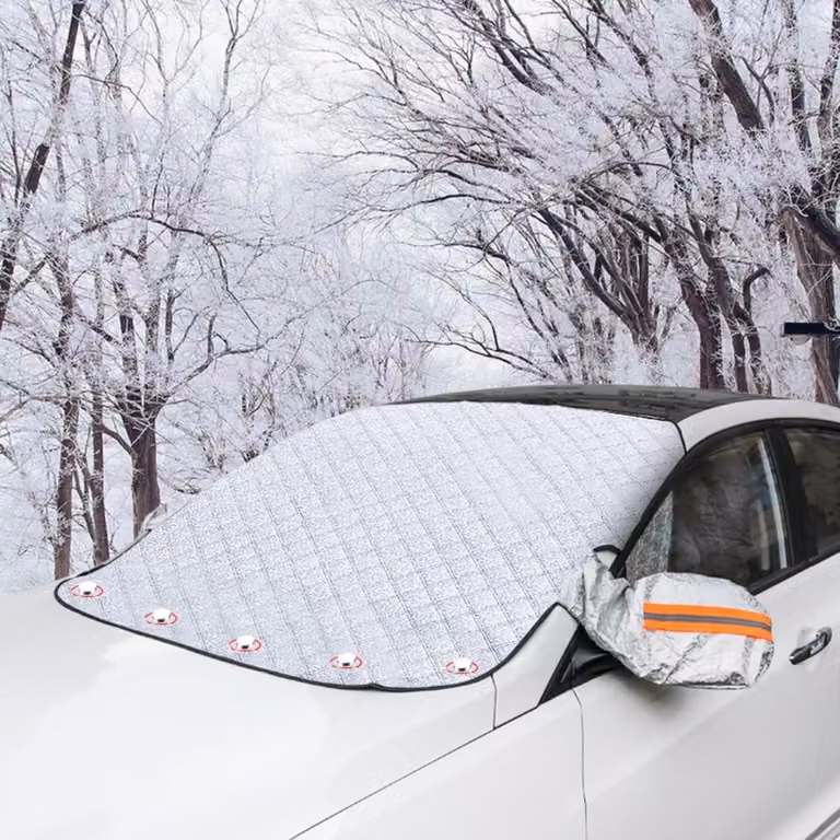 Copri parabrezza auto magnetico pieghevole sole neve gelo 225x110cm