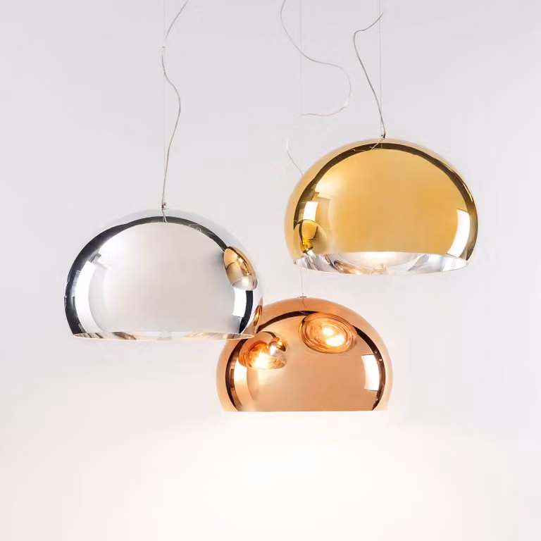 Kartell Lampada a sospensione FL/Y, dimmerabile, Rame, Soggiorno / Sala da pranzo, Plastica, Design, Lampada a sospensione