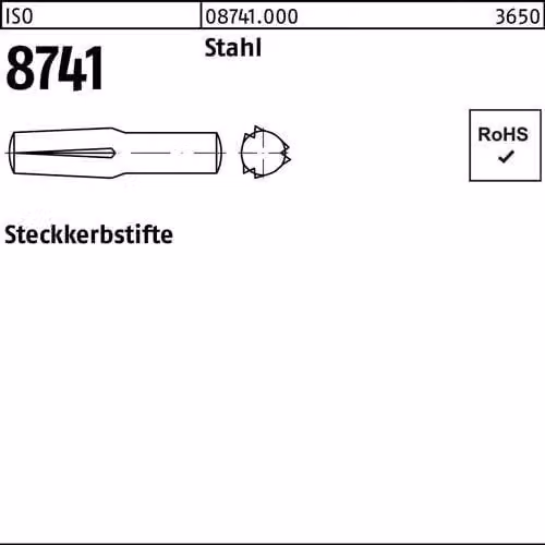 Spine Reyher ISO 8741 acciaio 8 x 16 087410000080016 (100 pezzi)