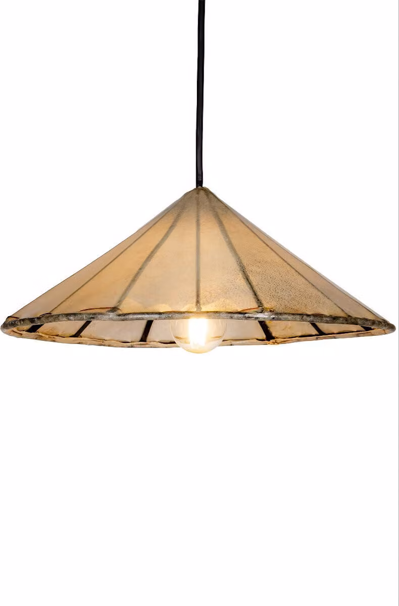 Lampada da soffitto orientale Coperta africana in pelle appesa del Marocco