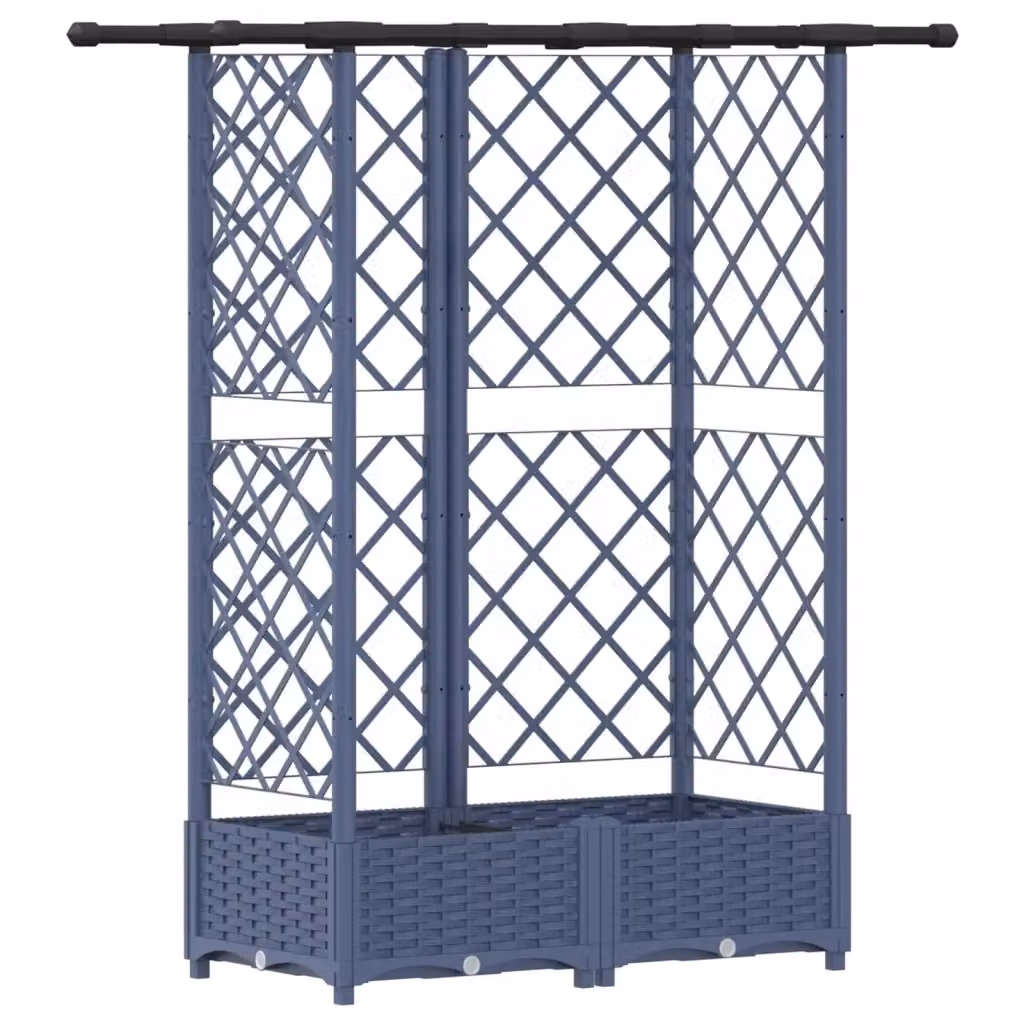 Letto rialzato con griglia e tetto vidaXL, colore grigio, L/P/H: 124 x 40 x 121 cm – 2