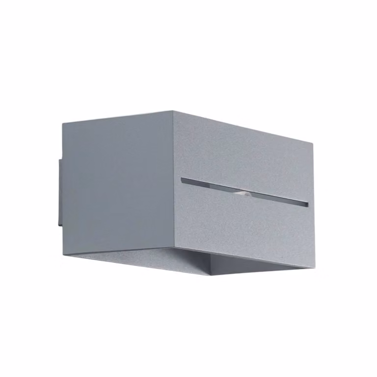 Applique da parete Aceline SOLLUX LIGHTING, dimmerabile, Alluminio / Grigio / Zincato, Soggiorno / Sala da pranzo, Metallo, Moderno, Applique