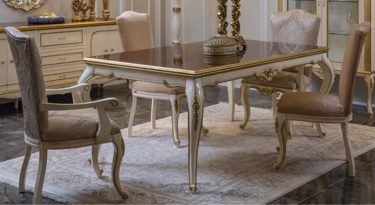Esszimmer Esstisch Stuhl Set Gruppe Garnitur Tisch Tische Garnitur Luxus 5tlg.