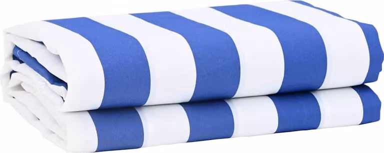 Maison Exclusive - Tessuto di ricambio per tende da sole, blu e bianco, 1000 x 160 cm, in poliestere