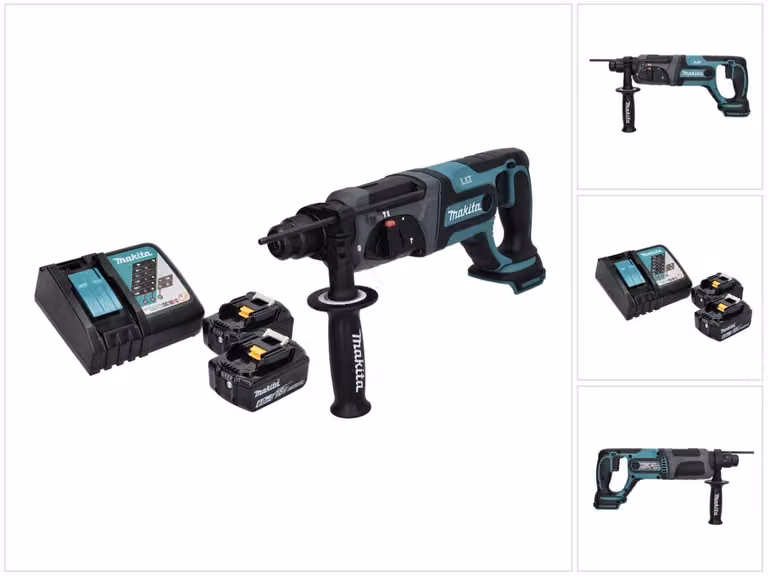 Trapano a batteria Makita DHR 241 RG 18 V 2,0 J SDS plus + 2x batterie 6,0 Ah + caricabatterie