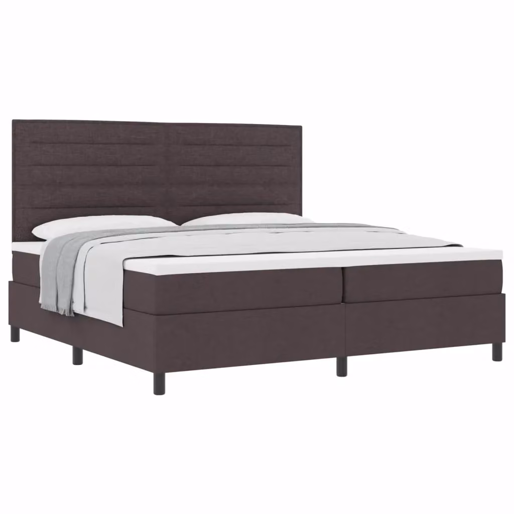 Letto a molle con materasso vidaXL in tessuto marrone, L/P/H: 200 x 200 x 28 cm – 2