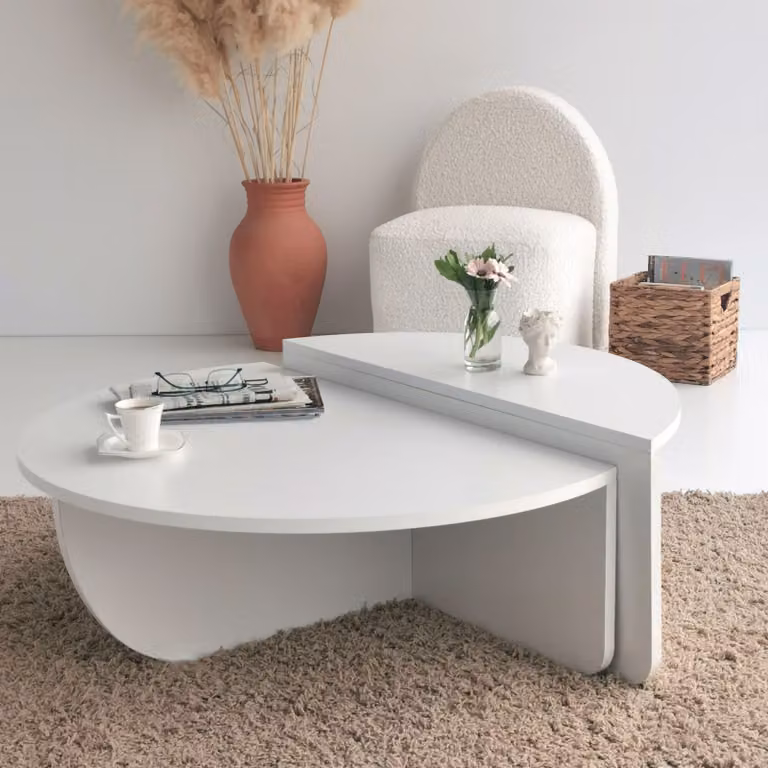 Skye Decor, Podio - Bianco, Couchtische, Weiß, 90 x 30 x 60 cm