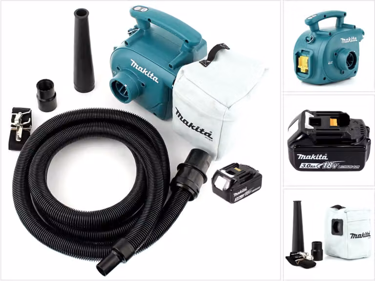 Aspiratore a batteria Makita DVC 350 F1 18V + 1x batteria 3,0Ah - senza caricabatterie