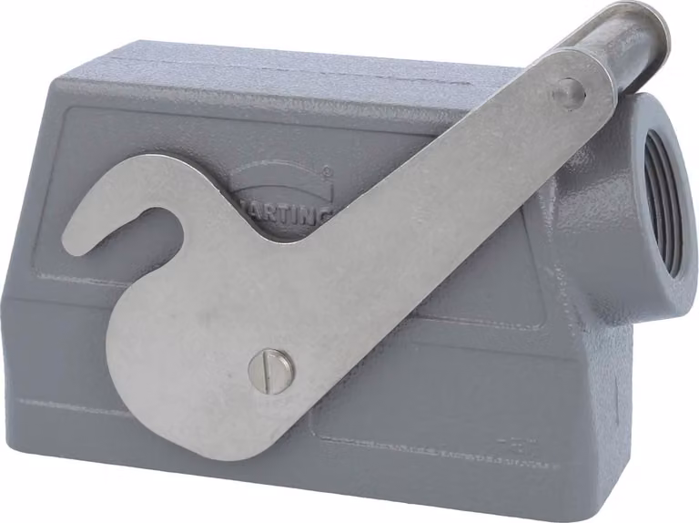HARTING Han 24B Contenitore alto, 1xPG21 uscita cavi laterale, con 1 staffa centrale Vite PG21 Area di serraggio