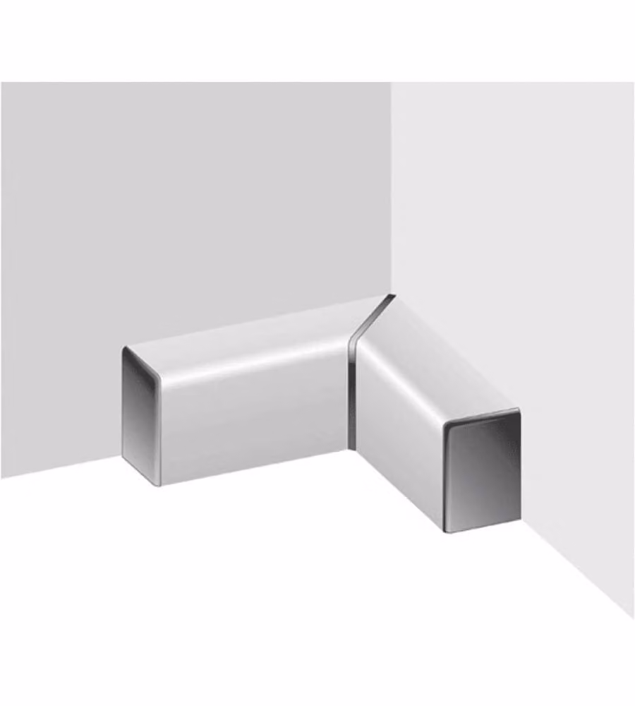 Accessorio alzatina rettangolare in alluminio grigio 40 mm