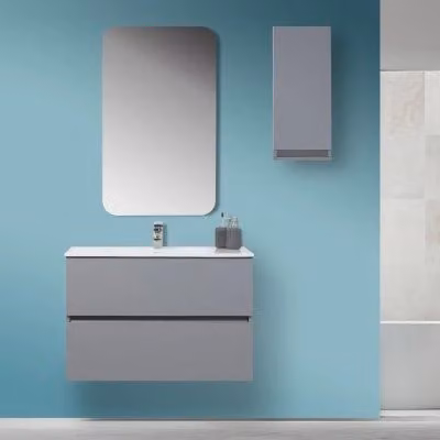 Mobile Bagno Moderno Sospeso INBAGNO Grigio Opaco L: 90 cm, P: 47 cm, H: 60 cm