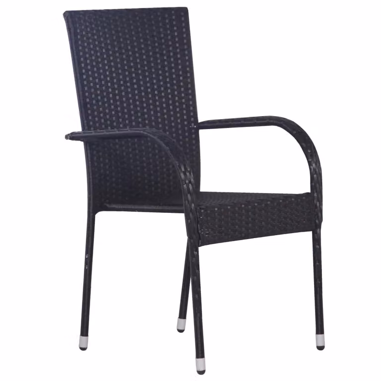 Set da pranzo da giardino moderno vidaXL in legno di acacia oliato nero, 3 pezzi