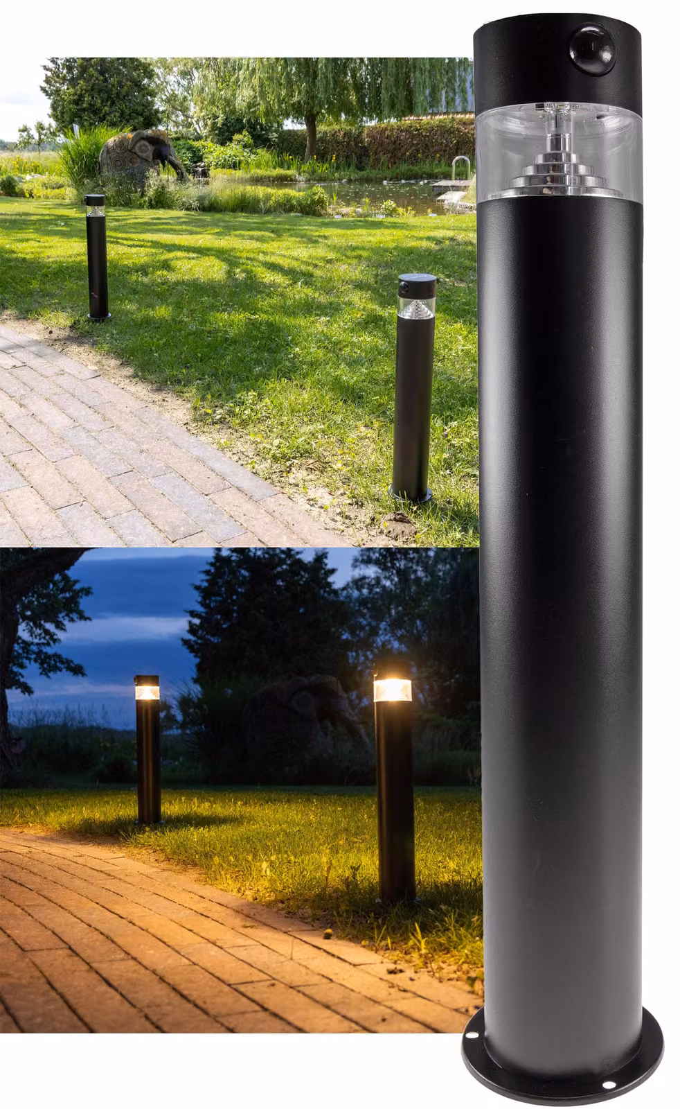 Luce solare a LED 'SWL-AS50' IP44, bianco caldo 3000K, sensore PIR, 50cm