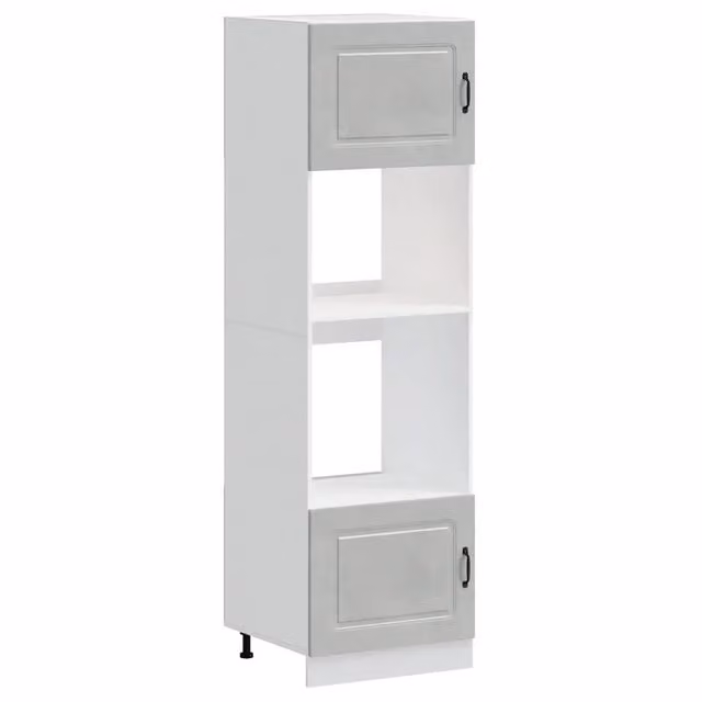 Pensile da cucina | Armadi Forno 2 pz Kalmar Grigio Cemento in Legno Multistrato