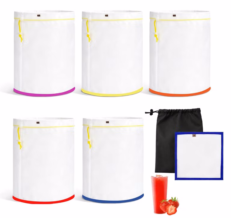 Set di sacchetti filtranti a rete, capacità 5 galloni, composto da 5 sacchetti (con dimensioni dei pori da 25 a 220 µm)