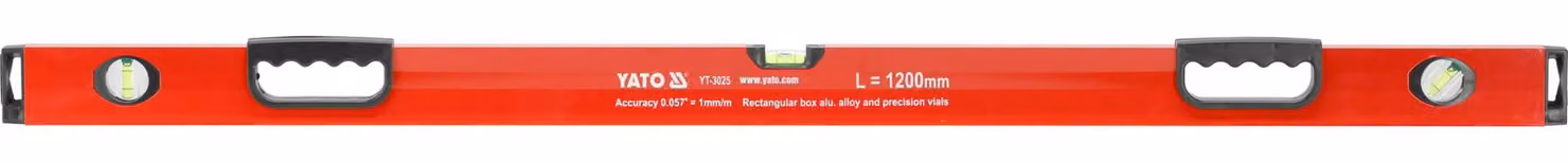 Livella a bolla da 120 cm con 3 bolle e impugnatura