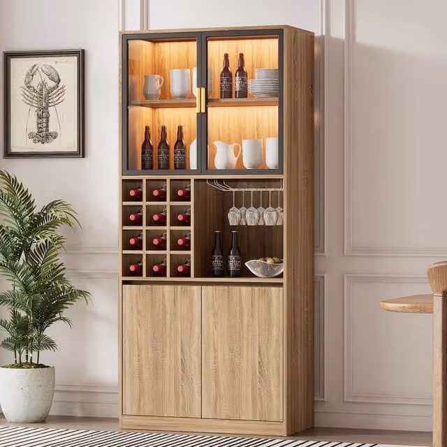 Armadietto da bagno con ante in vetro e illuminazione ¨C Minimal ¨C 180cm