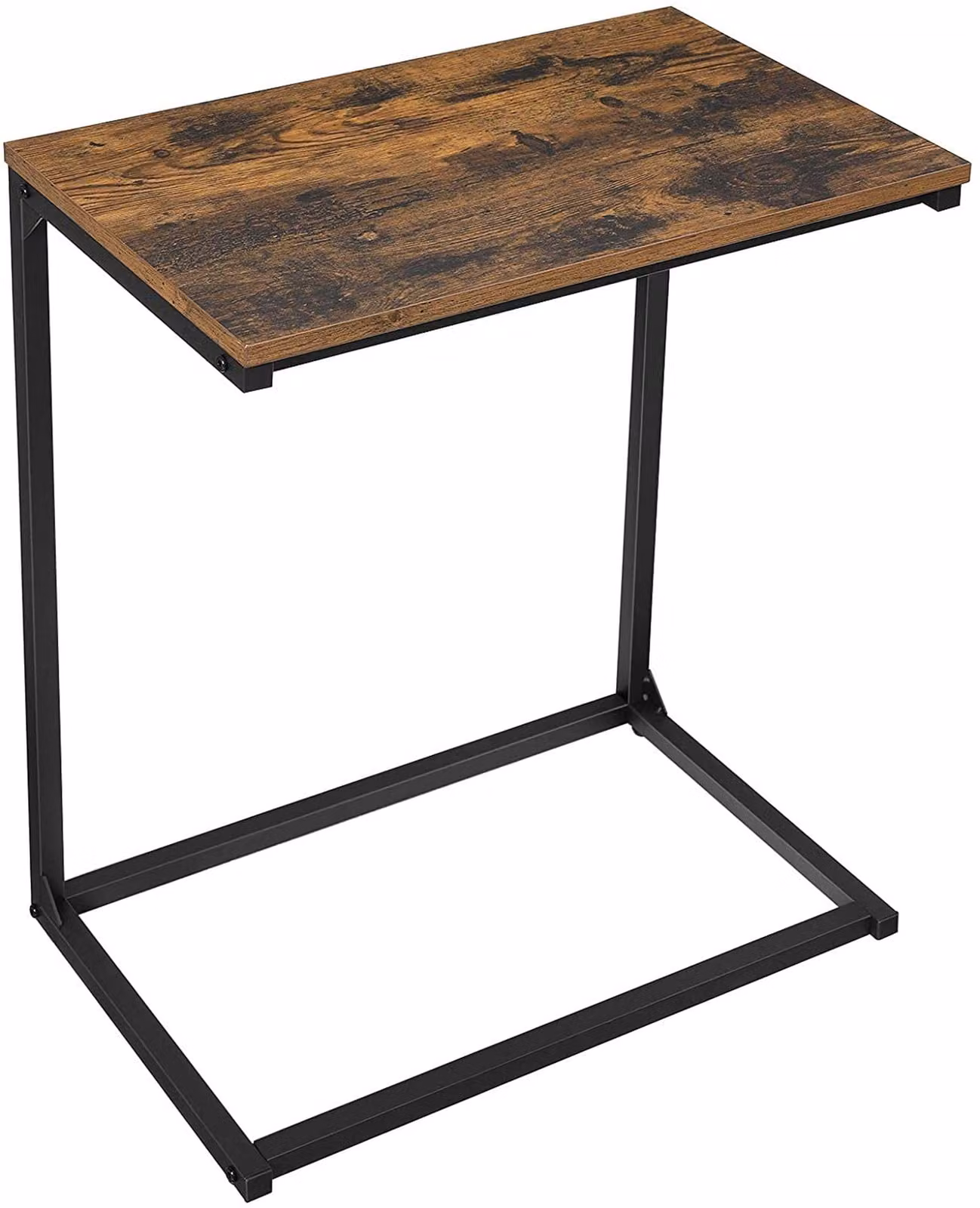 Tavolino - Leobert - Marrone Rustico/Nero - 55 X 35 X 66 Cm