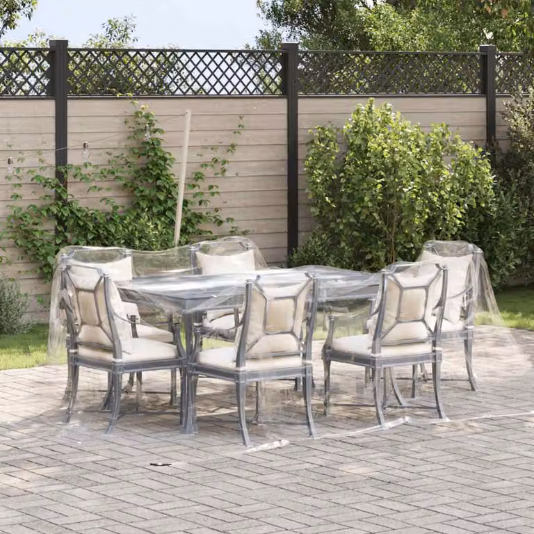 vidaXL Telone trasparente con occhielli 3x4 m PVC