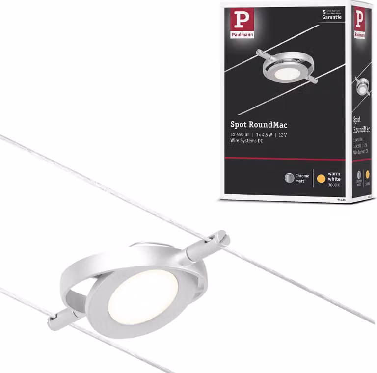 Sistema di cavi LED Paulmann CorDuo Faretto singolo RoundMac