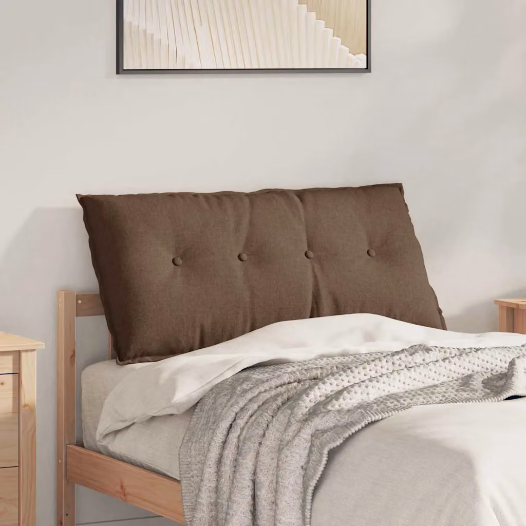 Cuscino per schiena vidaXL marrone in tessuto con rivestimento rimovibile L: 100 cm, P: 19 cm, H: 50 cm