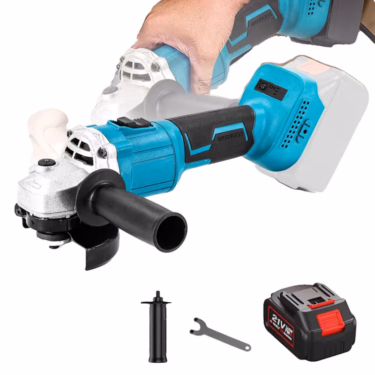 Smerigliatrice angolare, motore brushless, modello a batteria, 1 BATTERIA