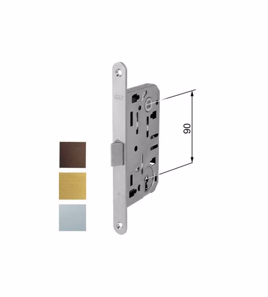 Serratura Inf.Legno Mediana E60 Ottonata 1101 Agb