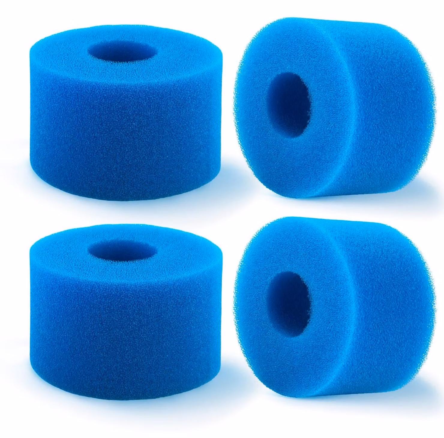 Set di 4 spugne filtranti riutilizzabili per piscina, modello S1